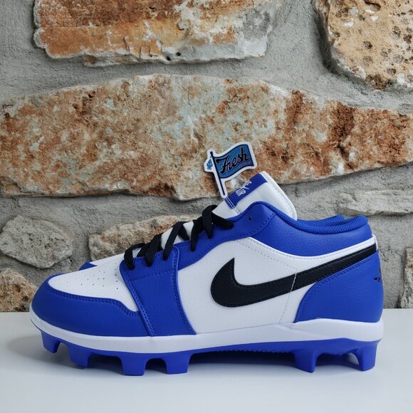 Size 13 Nike Air Jordan 1 Retro Low MCS Royal Blue Cleats Football Baseball main image 8